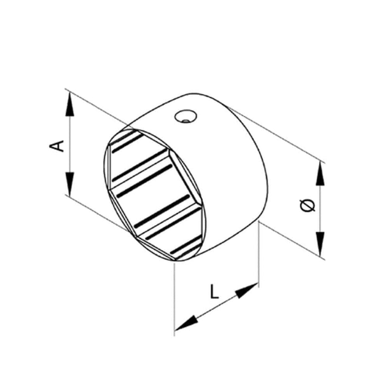 Aluprof Adapterring für Durchmesseränderung von 40 bis 50mm SW40 - Fenstergigant