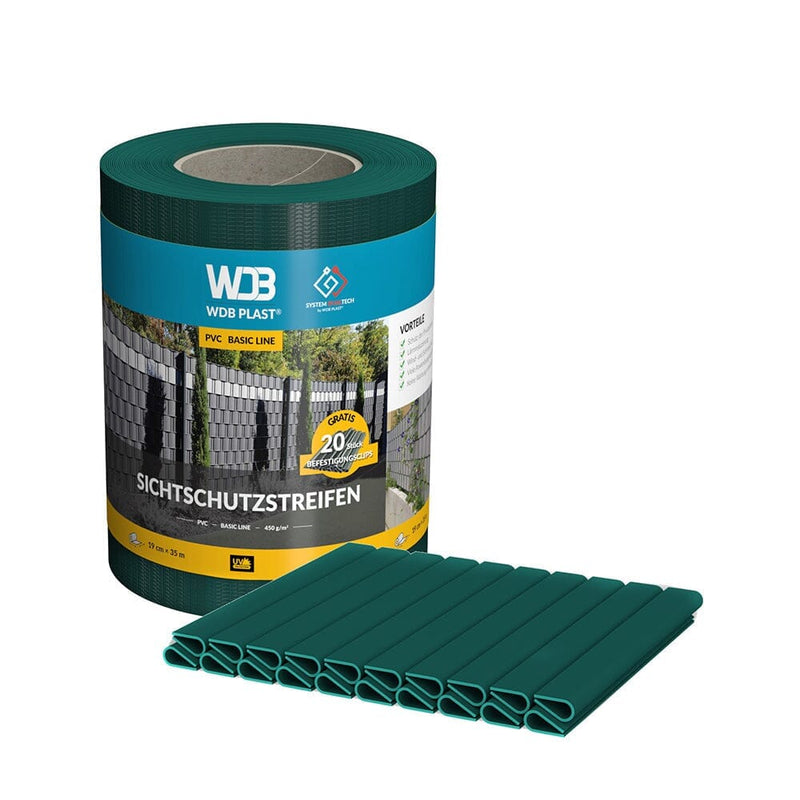 WDB Plast Sichtschutzband PVC Basic Line 190mm - Fenstergigant