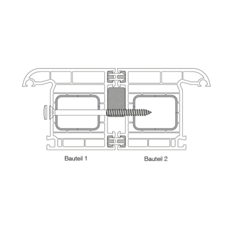 Ejot Fenster Kopplungsschraube Typ MS 4,8x65 Set