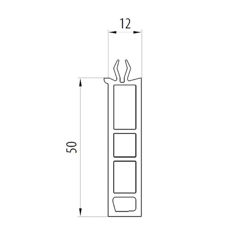 Aluplast Fensterbankanschlussprofil Sohlbankprofil 50/12 120102