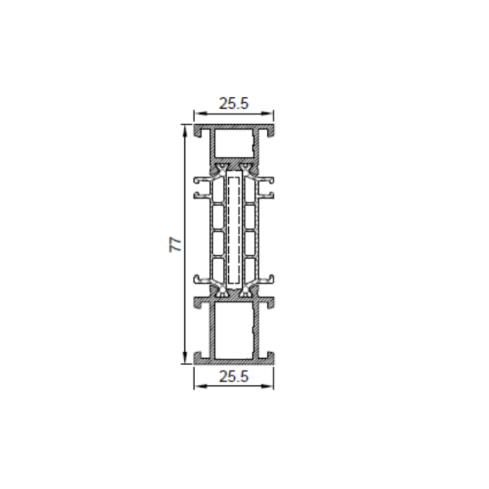 Aluprof ALU Blendrahmen Verbreiterung MB-86N 77/25,5