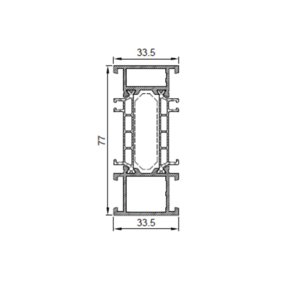 Aluprof ALU Blendrahmen Verbreiterung MB79N 77/33,5