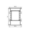 Aluprof ALU Blendrahmen Verbreiterung MB79N 77/55,5