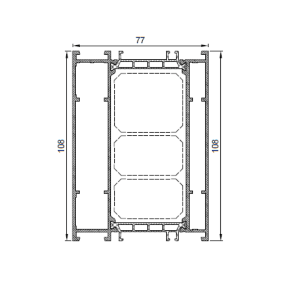 Aluprof ALU Blendrahmen Verbreiterung MB79N&nbsp; 77/108 528669