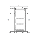 Aluprof ALU Blendrahmen Verbreiterung MB79N&nbsp; 77/108 528669