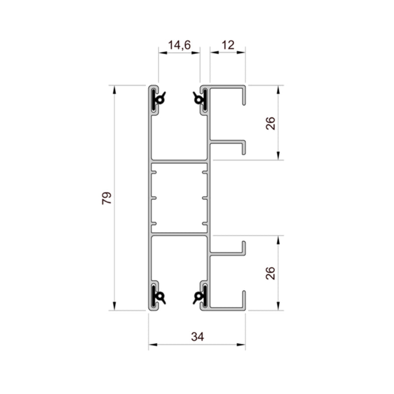 Aluprof ALU Führungsschiene PPD79/ODS/G