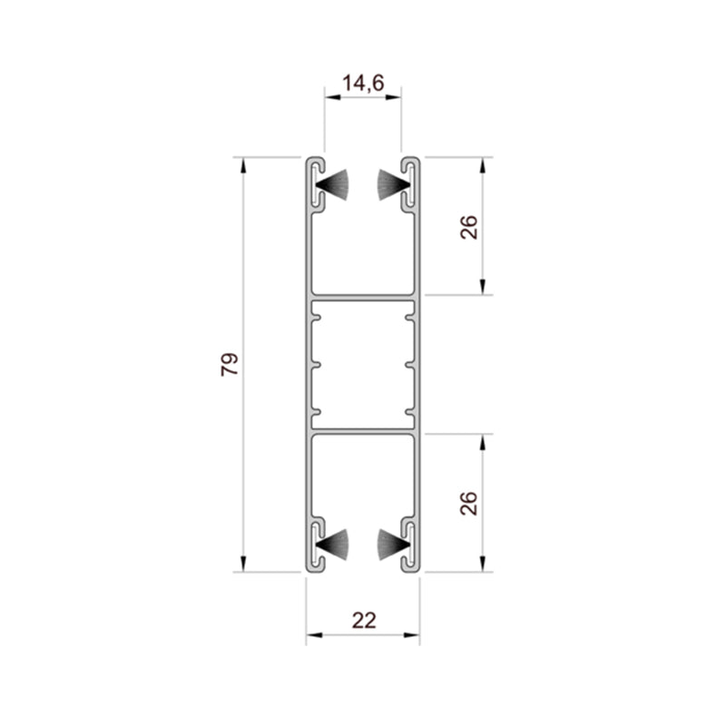 Aluprof ALU Führungsschiene PPD79/ST