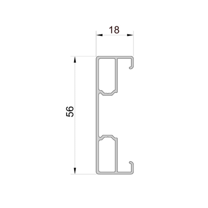 Aluprof ALU Führungsschiene PPDSRS/A/56/P