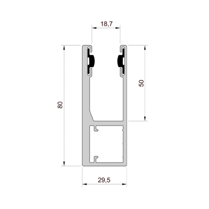 Aluprof ALU Führungsschiene PPW80/G