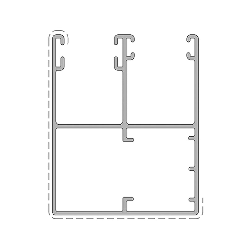 Aluprof Aluminium Doppelführungsschiene PPDO53