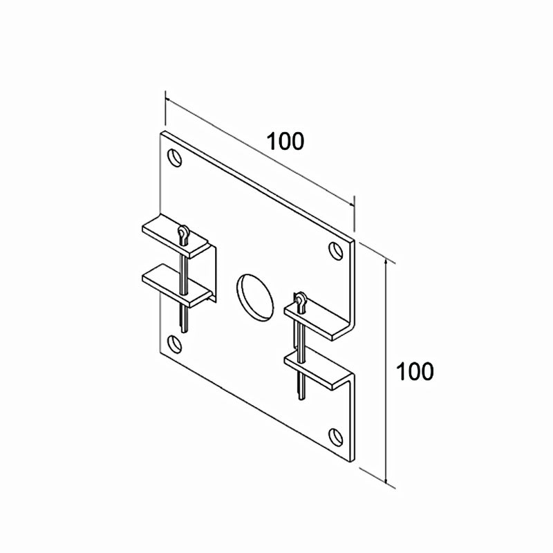 Aluprof Antriebslager 100/100 für DM Antriebe WDMSKT