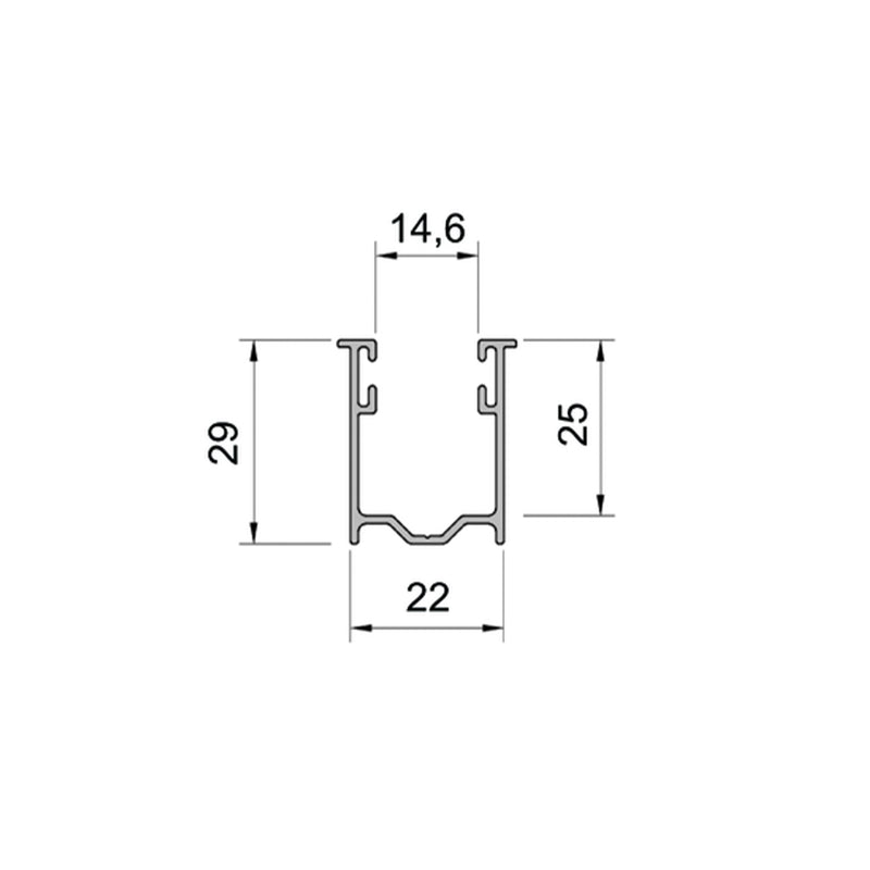 Aluprof Rollladen Aluminium Führungsschiene PUH29