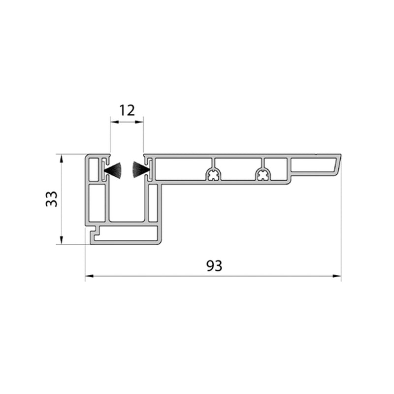 Aluprof Rollladen PVC-Mini Führungsschiene PPRA/12