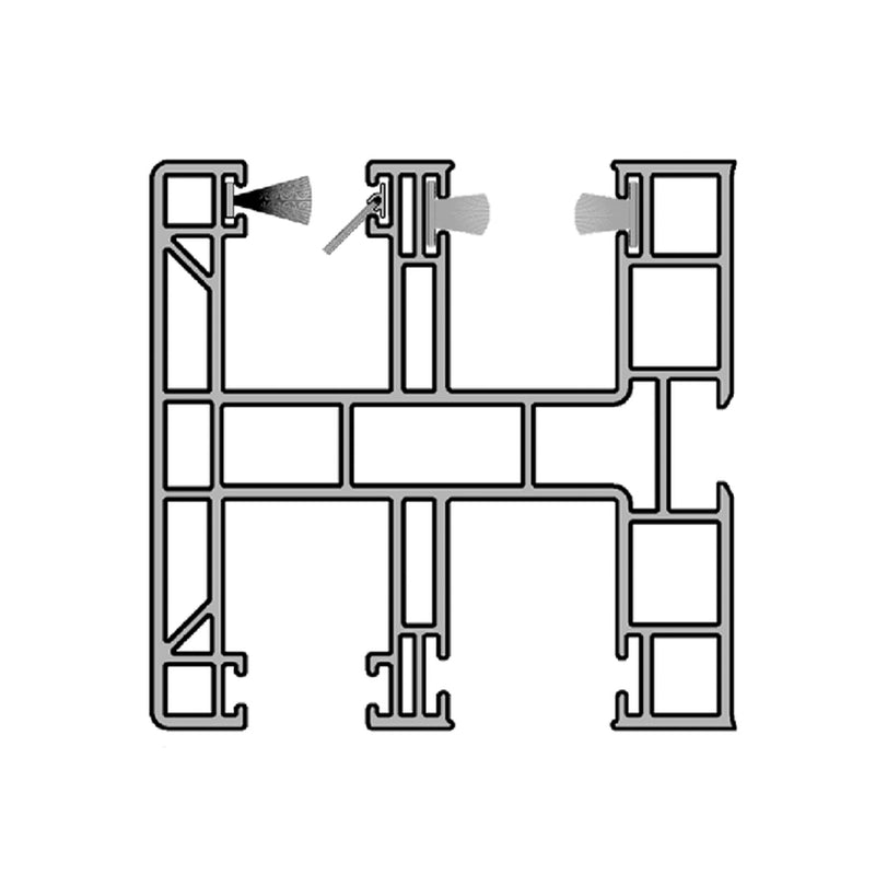 Aluprof Rollladen PVC Maxi Führungsschiene PPDM60/17