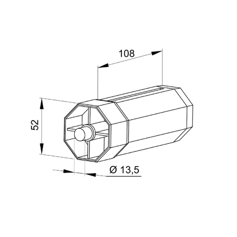 Aluprof Walzenkapsel mit Stahlstift SW50