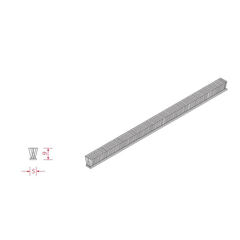 BeClever Bürstendichtung AZ für Führungsschiene 5x9mm CBAI08