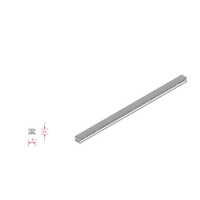 BeClever Bürstendichtung für Führungsschiene 5x7mm CBAI01