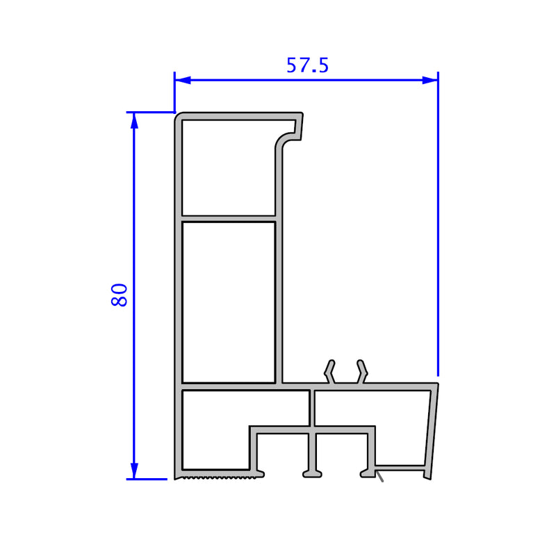 Deceuninck Inoutic PVC Adapter für Rollladenführung RKRAG 17654