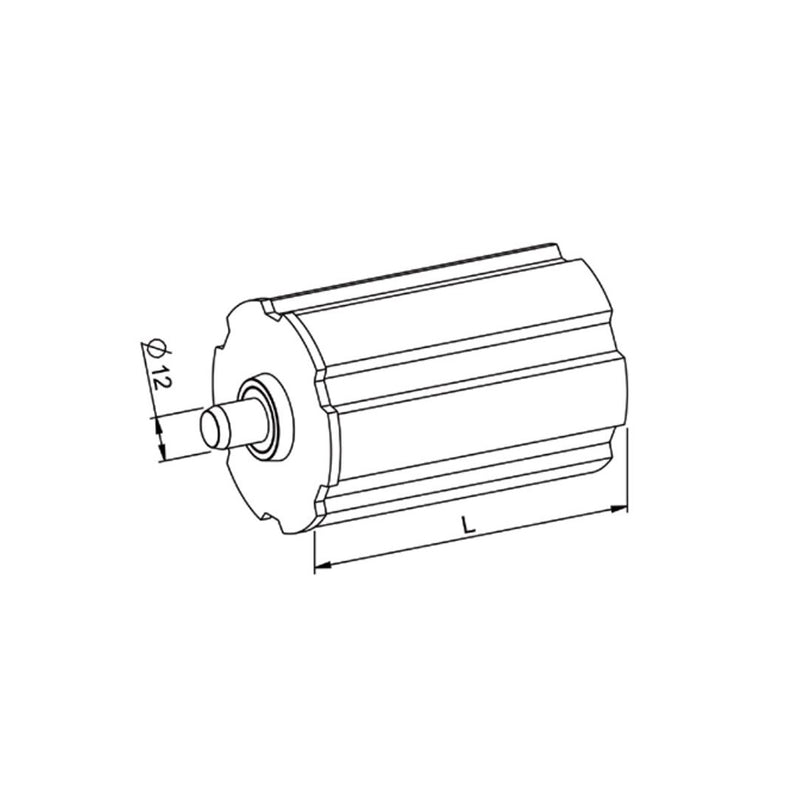 Eckermann Walzenkapsel RW mit Stift 120mm RW65