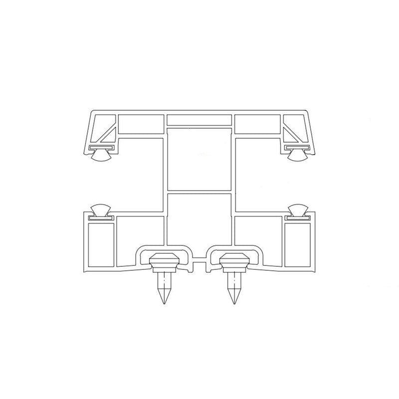 Exte PVC-Maxi Doppelführungsschiene R162