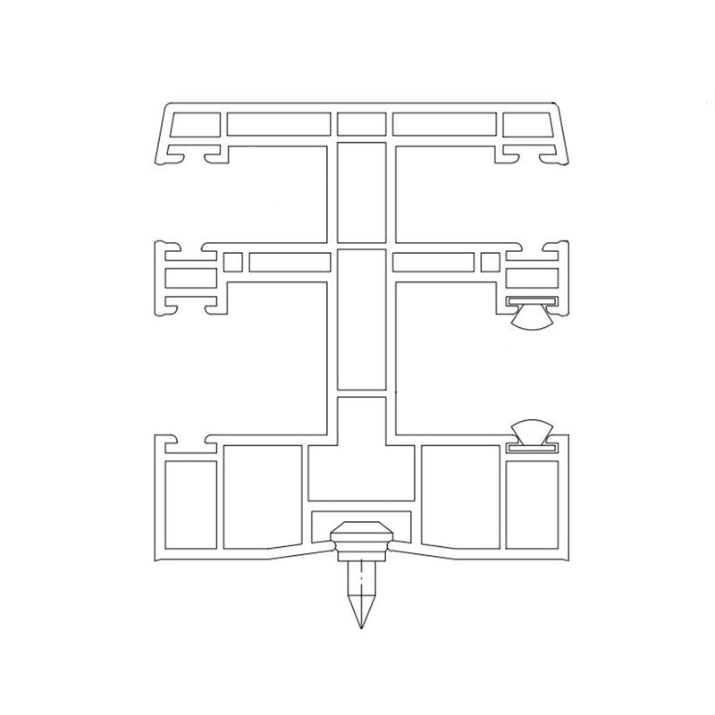 Exte PVC-Maxi Doppelführungsschiene R164