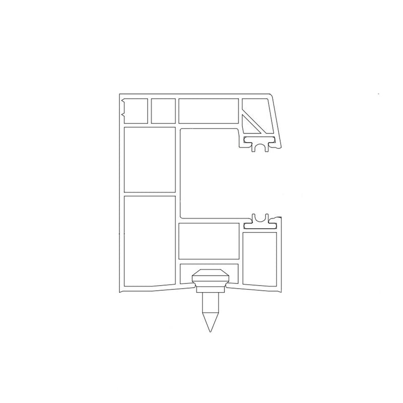 Exte PVC-Maxi Einzelführungsschiene R150