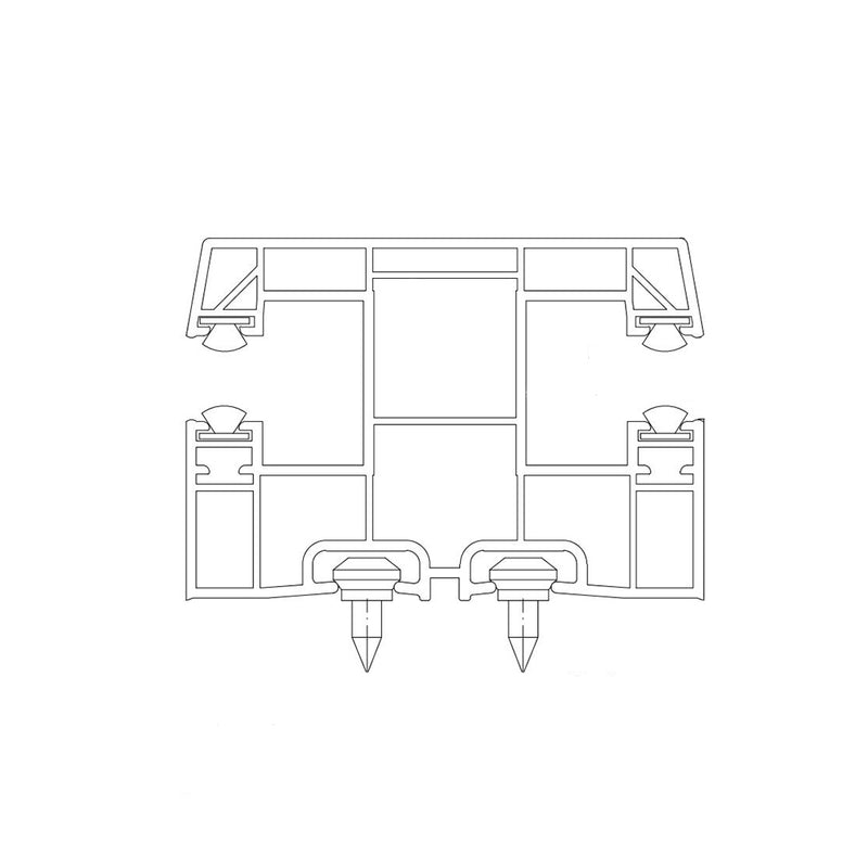 Exte PVC-Mini Doppelführungsschiene R158