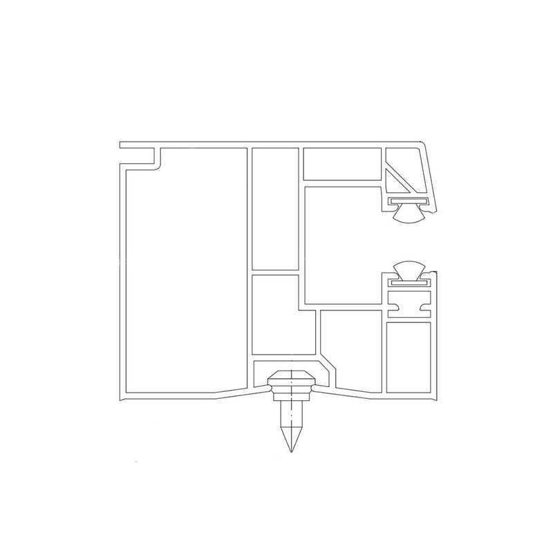 Exte PVC-Mini Einzelführungsschiene R151