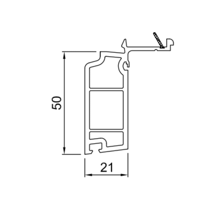 Fensterbankanschlussprofil salamander Sohlbankprofil 50/10