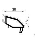 Gealan PVC Glasleiste 7156
