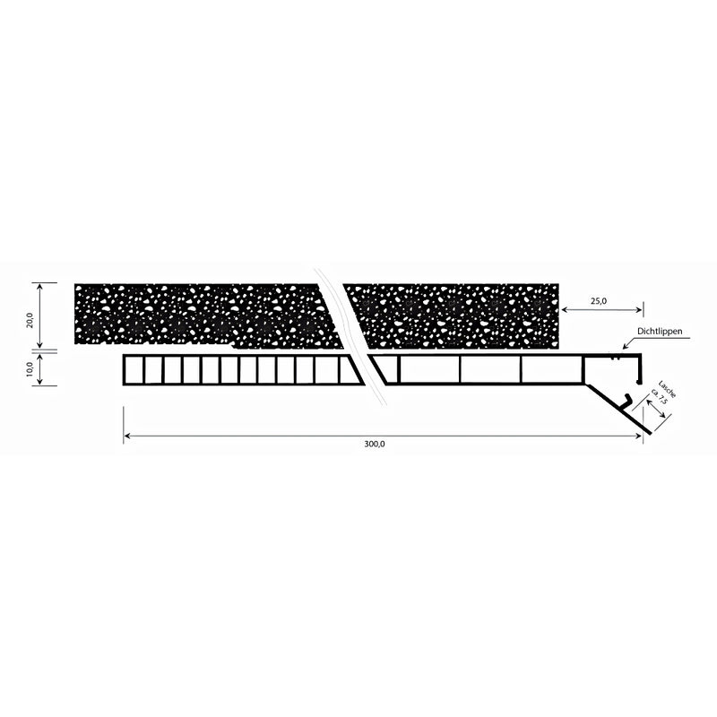 MK PVC Revisionsklappe mit Dämmung für PVC Rollladen 300mm