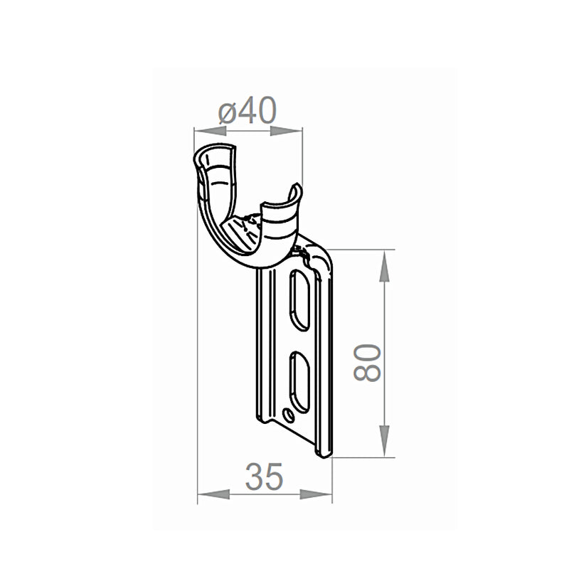 Portos Kugellagerhalter gekröpft für Fertigkasten 35mm