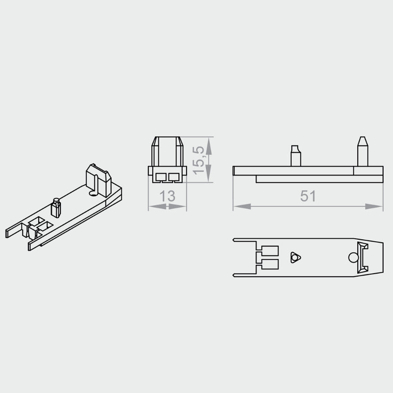 Portos Plissee Blende des Endprofils Unten MSD-030