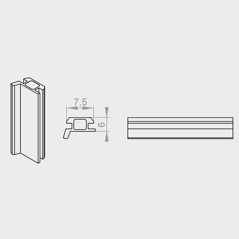 Portos Plissee Nordpolmagnet mit PVC-Beschichtung MSD-190