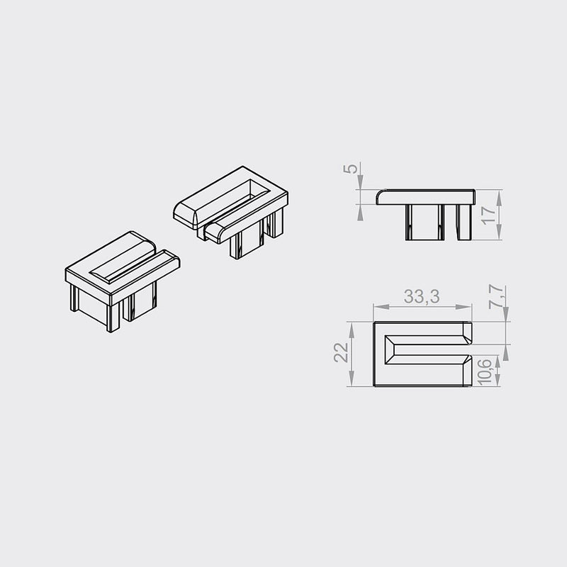 Portos Raffstore Einlauftrichter F-FBD-050