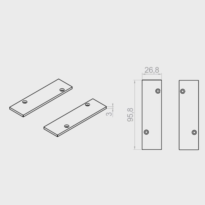 Portos Raffstore Untere Alu-Endkappe der Führungsschiene F-FBR-030