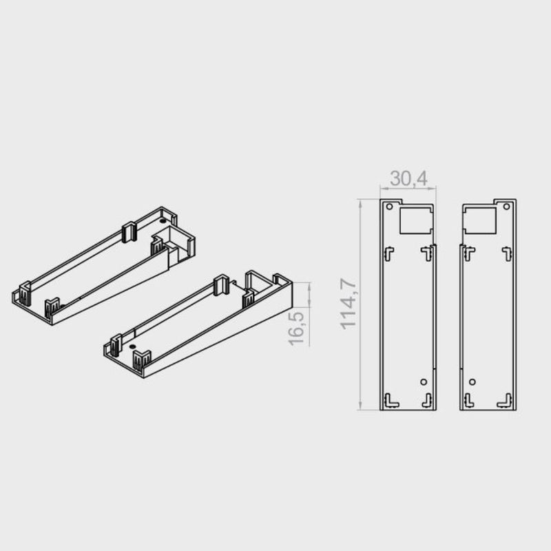 Portos Raffstore Untere PVC-Endkappe der Führungsschiene F-FBR-020