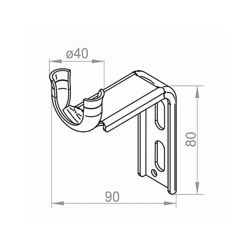 Portos Rollladen Kugellagerhalter gekröpft für Fertigkasten 90mm