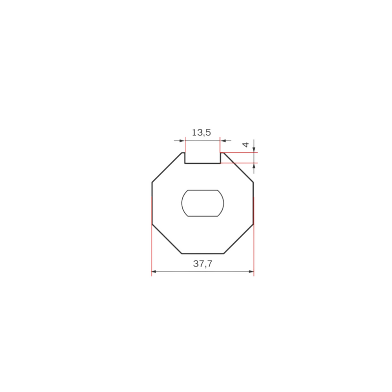 Yooda Adapter und Mitnehmer für Antriebe 35 Serie, 8-Kant Ø40