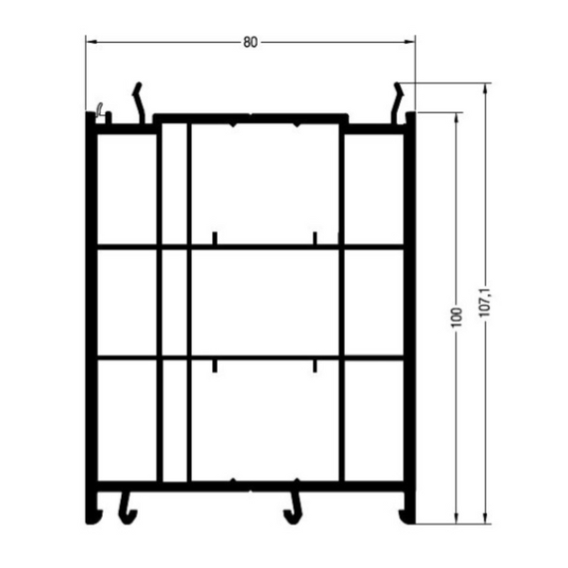 Rehau Blendrahmen Verbreiterung 100/80 4K 533010