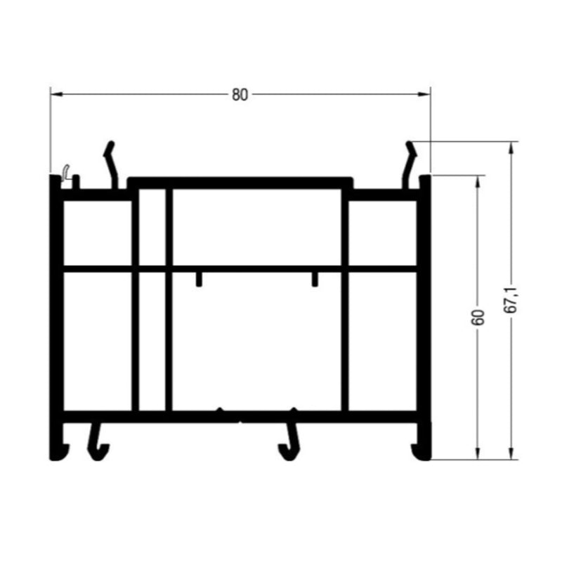 Rehau Blendrahmen Verbreiterung 60/80 4K 538065