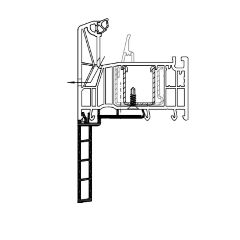 Rehau Fensterbankanschlussprofil Sohlbankprofil 60/10 1560065