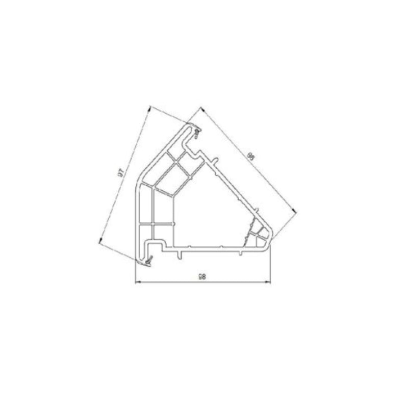 Salamander Eckkopplung 135° Eckverbinder 416240 135/SL76