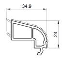 Salamander Kunststoff Glasleiste 413113