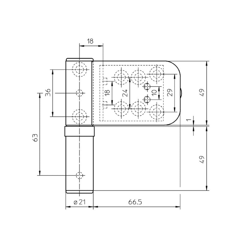 Simonswerk Siku 3D Band Ausf. K 4140 Weißalu RAL9006