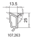 Veka PVC Glasleiste 107.263
