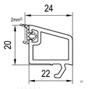 Aluplast Fenster Aluplast PVC Glasleiste 120636