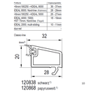 Aluplast Fenster Aluplast PVC Glasleiste 120838