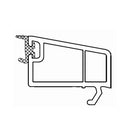 Aluplast Fenster Weiss / 40cm / Schwarz Aluplast PVC Glasleiste 120639