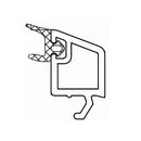 Aluplast Fenster Weiss / 40cm / Schwarz Aluplast PVC Glasleiste 120734